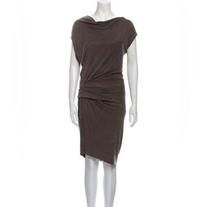 Helmut Lang cowl neck drape asymmetrical dress size Medium